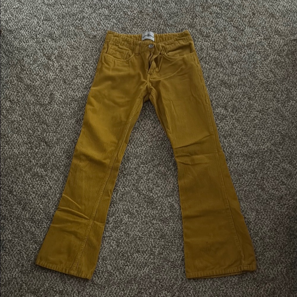 Madcap Mustard Yellow Corduroy Flare Pants